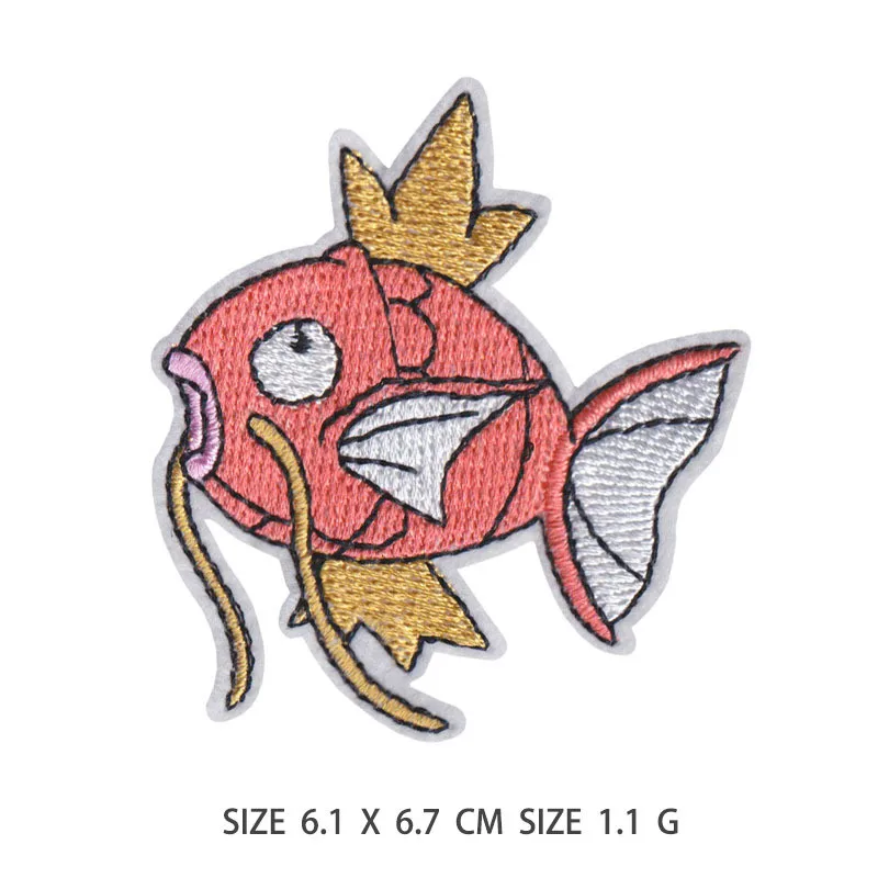 Pokemon Cloth Patch Pikachu Clothes Stickers Sew on Embroidery Patches Applique Iron on Clothing Cartoon DIY Garment Decor — view 4