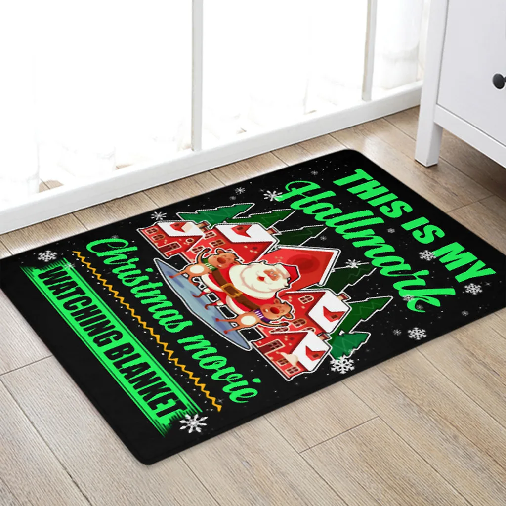 1 шт., рождественские ковры, Нескользящие, Санта-Клаус, фланелевый домашний коврик для ванной комнаты, рождественские украшения, домашние салфетки-подложки для вечеринки