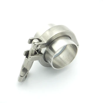 

304 Stainless Steel Sanitary Pipe Fitting Set 102mm Pipe OD Sanitary 4" Tri Clamp Weld Ferrule + Tri Clamp + Silicon Gasket