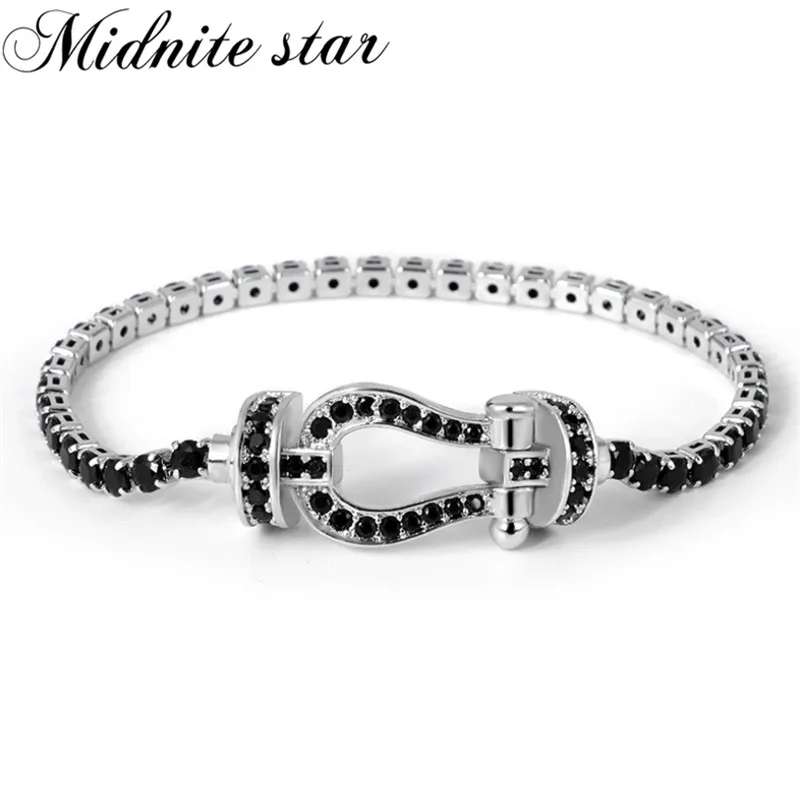 Midnite star, 5 цветов, стразы, U, простой кристалл, нержавеющая сталь, браслет, модный, для женщин, мужчин, браслет, ювелирное изделие, подарок