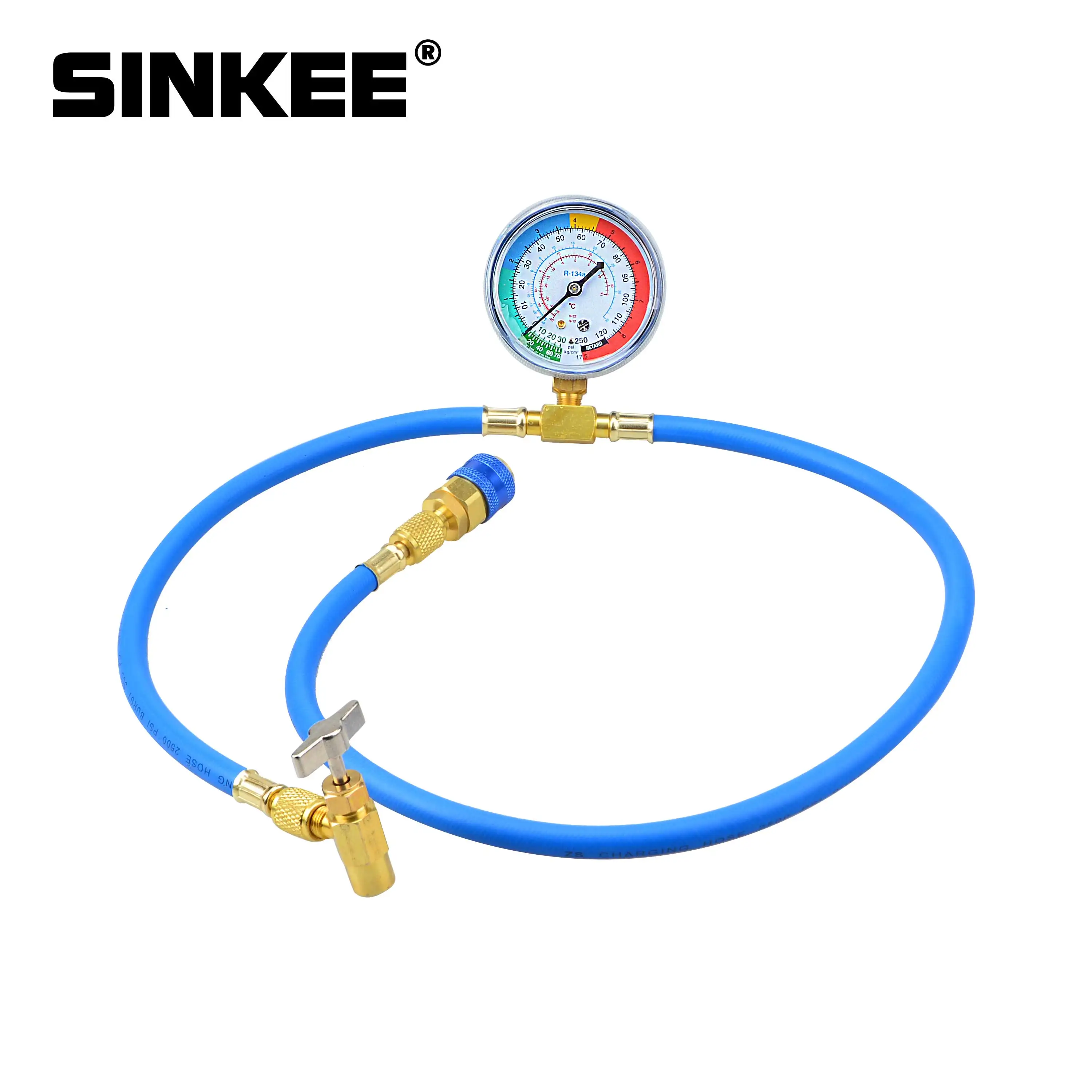 

Air Conditioner Fluoride Tube Quick Release Refrigerant Connector Cold Pressure Gauge Repair Tool Car