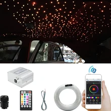 Bluetooth Smartphone App Controle Glasvezel Licht Music Control Sterrenhemel Verlichting Twinkle Effect Autodak Led Star Ligh