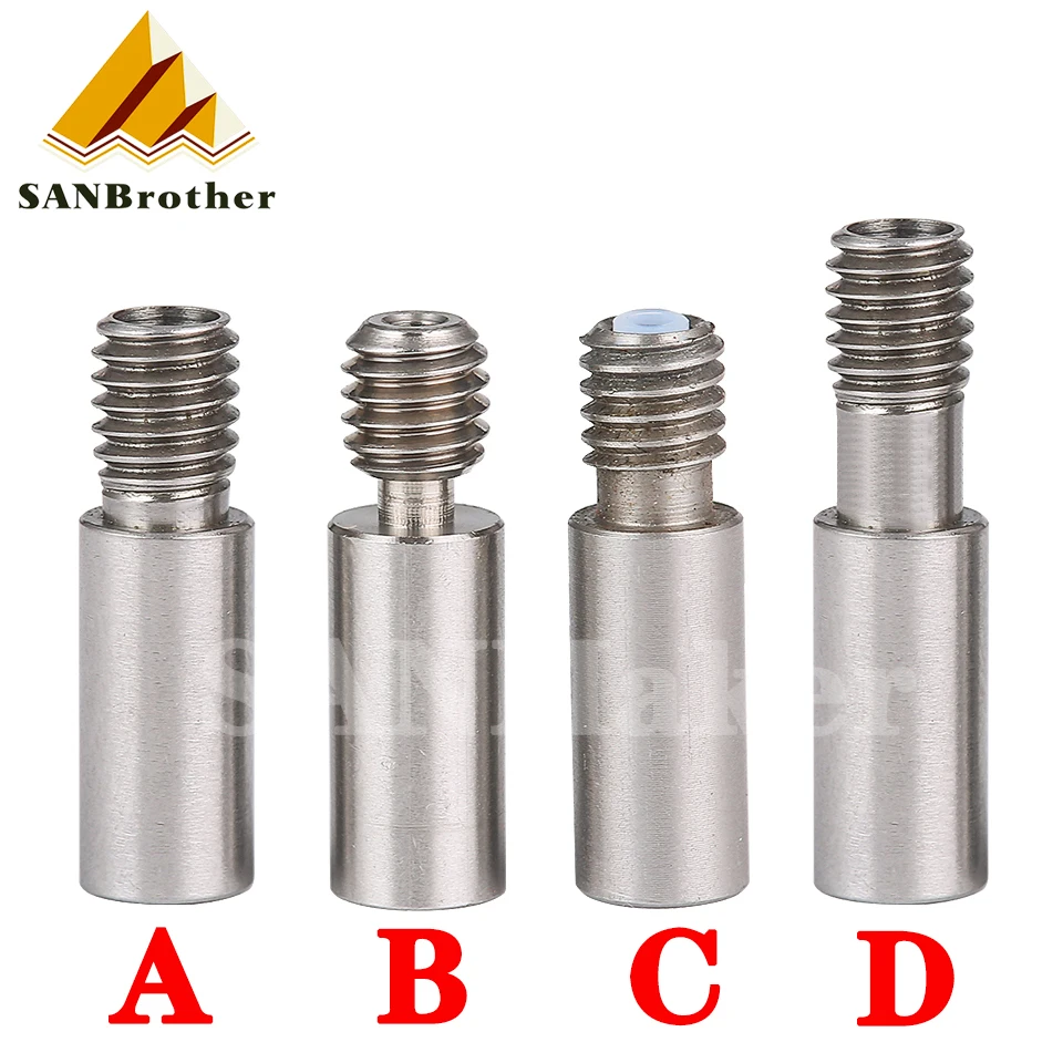 

Throat High Temperature Hotend Extruder for Reprap 1.75mm 3.0mm Filament DIY Stainless Steel 3D Printer Parts