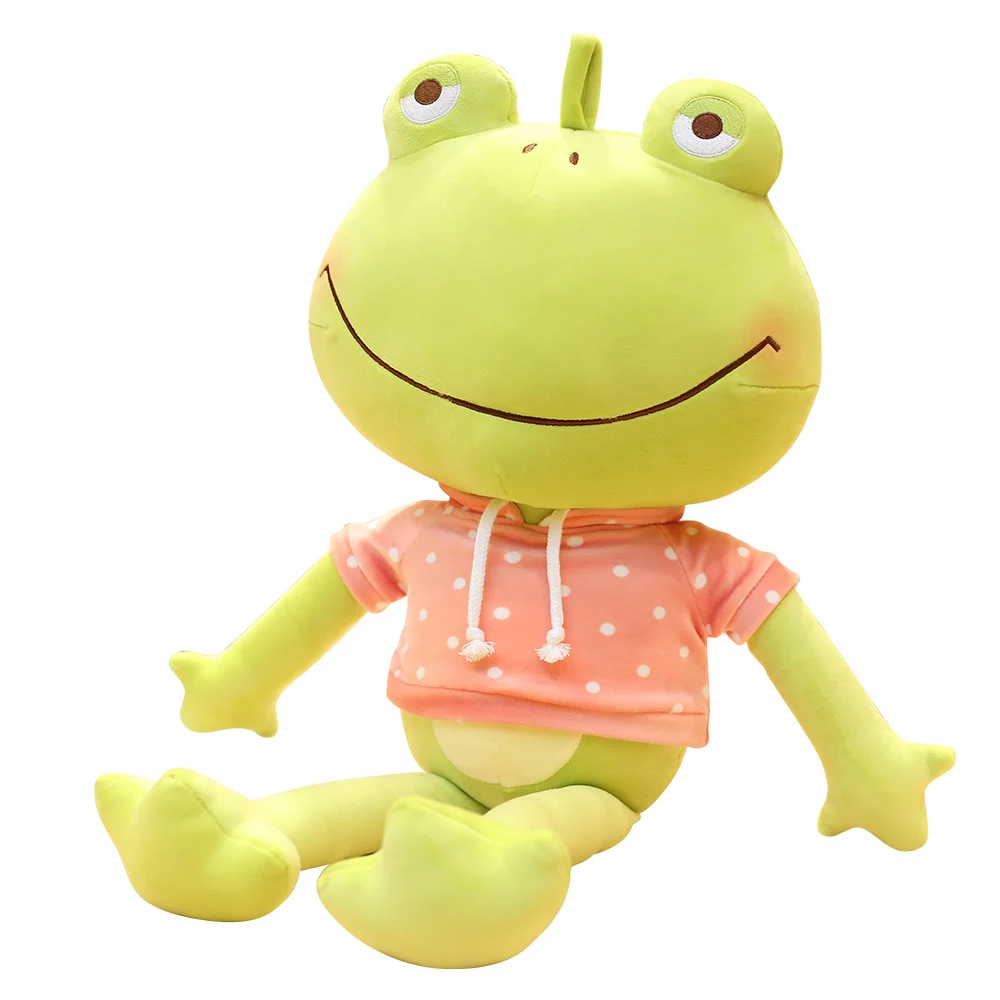 Новинка, 1 шт., 65/90 см настоящие лягушки Кукла Kawaii плюшевая игрушка подушка морских животных кукла творческий подарок - Цвет: Розовый