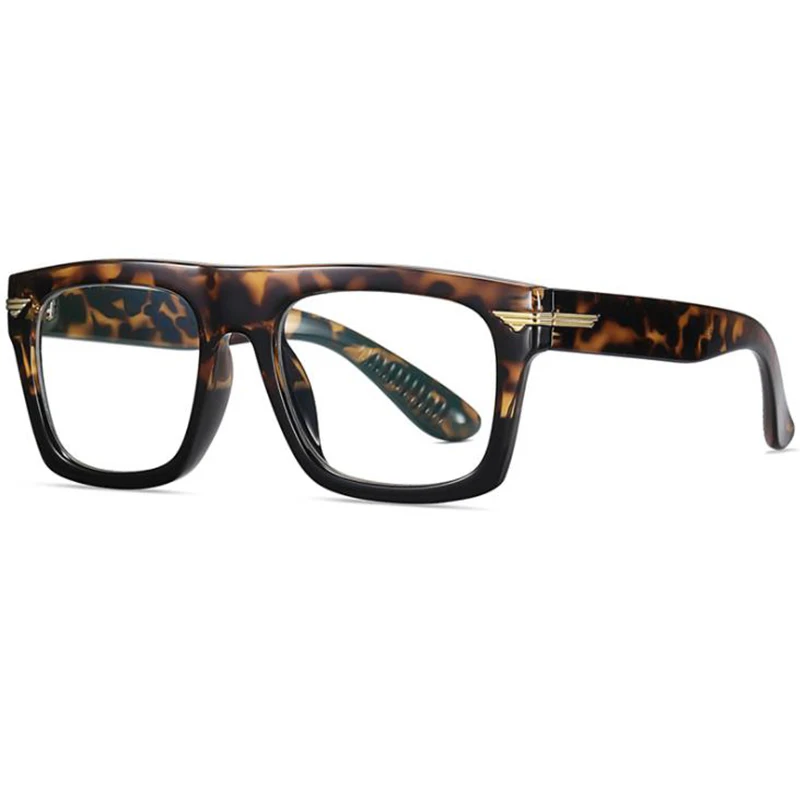 Black Finished Myopia Glasses Men Women Transparent Eyeglasses Frame Retro Oversized Square Shortsighted Eyewear Anti Blue Rays 3