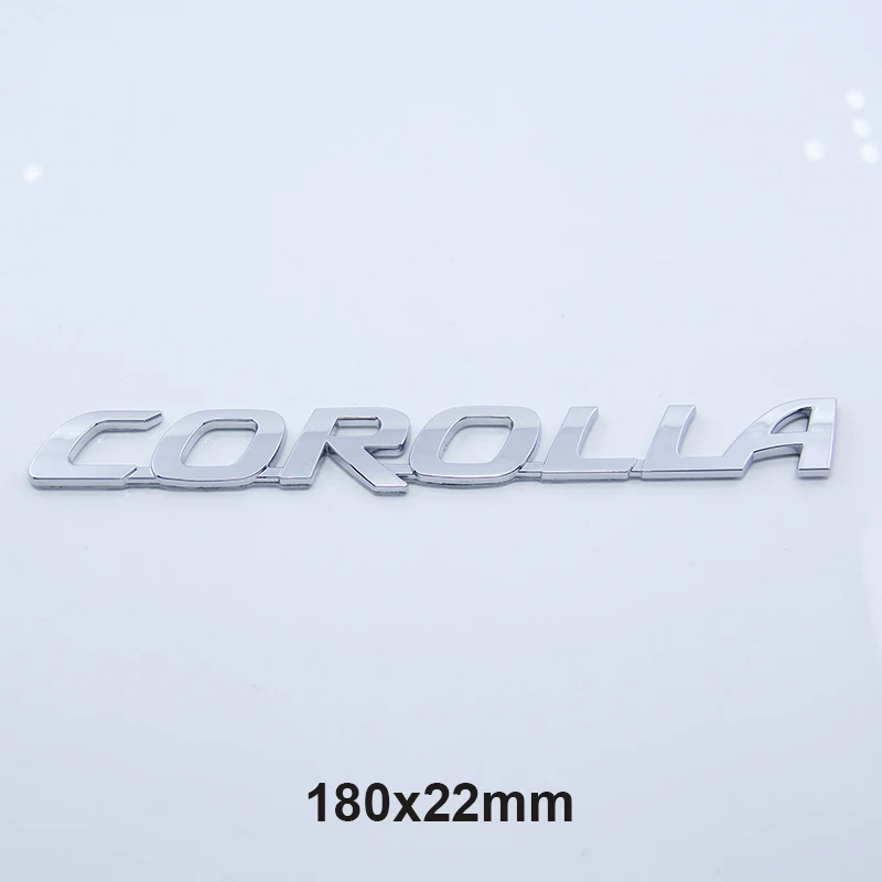 Хромированная эмблема с буквами ограниченная спортивная марка X COROLLA 240G PREVIA CAMRY VVT-i V8 VIGO 5,7 VX-R GX-R TRD наклейка на багажник автомобиля для Toyota - Цвет: COROLLA