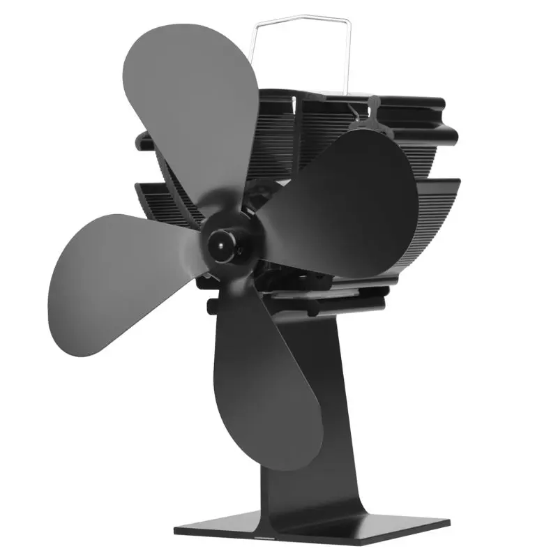 

4 Blades Heat Powered Stove Fireplace Fan Silent Fuel Saving Ecofan for Wood Log