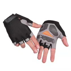 Cycling Fingerless Gloves Breathable Non-Slip Shock Absorption Mesh Gloves Outdoor Gym Gloves For Sports Scooter Bike Mtb Gloves