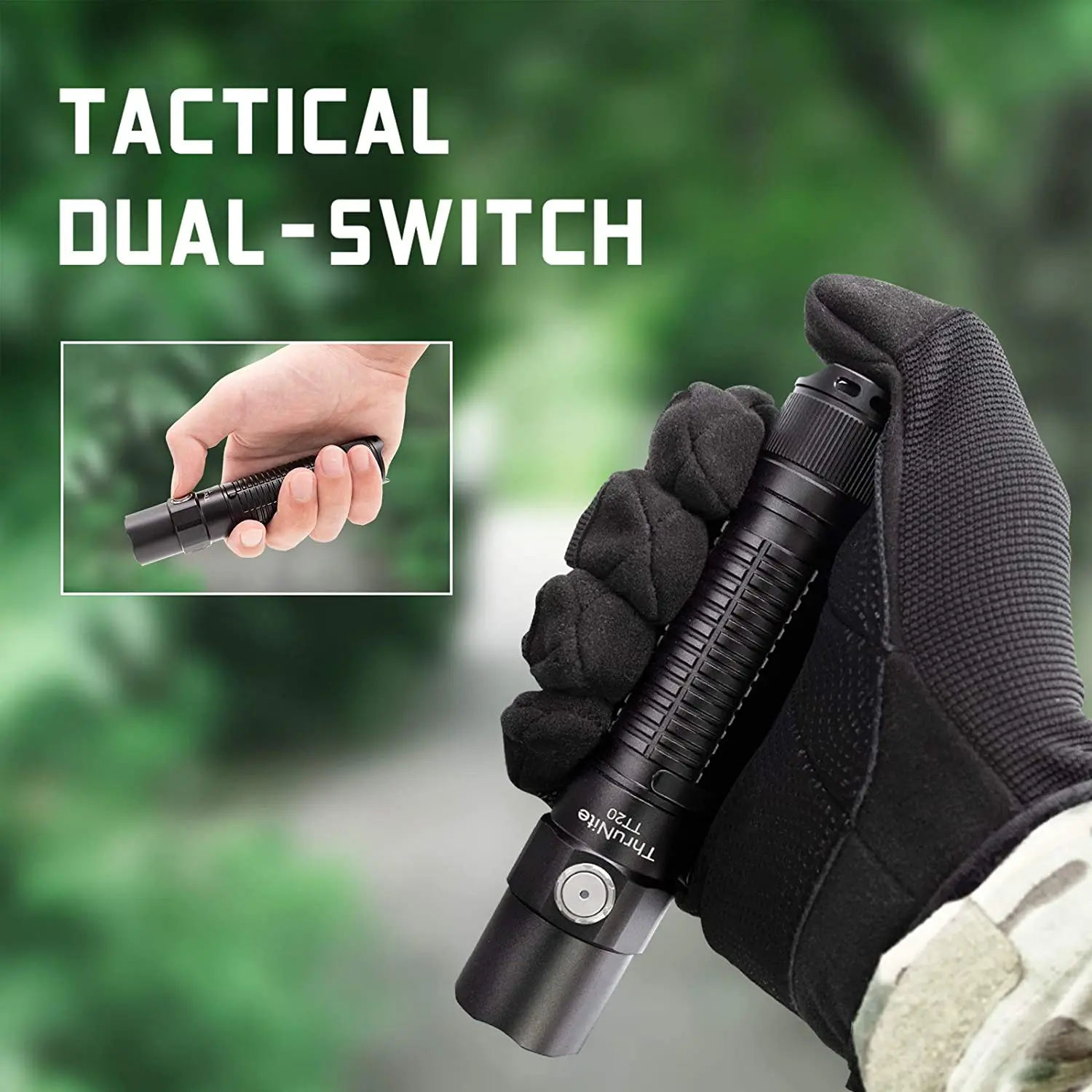 US $68.56 ThruNite TT20 2526 Lumens USB C Rechargeable DualSwitch Handheld Tactical Flashlights with 258 Meters Beam Distance Original