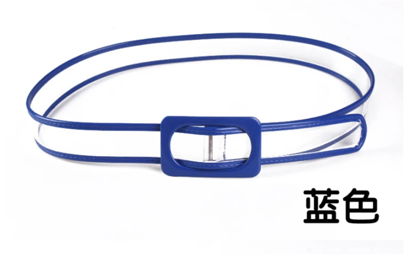 Transparent Belts For Women Fashion Square Buckle Leather Belt Jeans&Dress Match Waist Belt Waistband Hot Sales - Цвет: as the picture