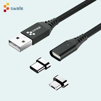 

2020 Swalle Magnetic USB Cable Fast Charging USB Type C Cable Data Cable Magnet Charger Data Charge Mobile Phone Cable USB Cord