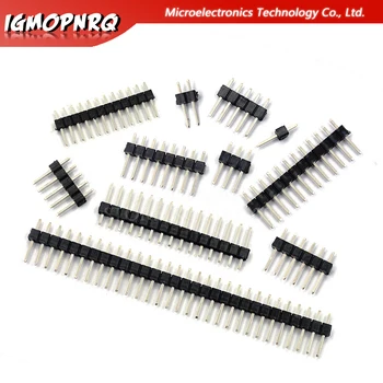 

10Pcs 2.54mm Single Row Male 2~40P PCB Board Pin Header Connector Strip Pinheader 2/3/4/5/6/8/10/12/20/40Pin For Arduino