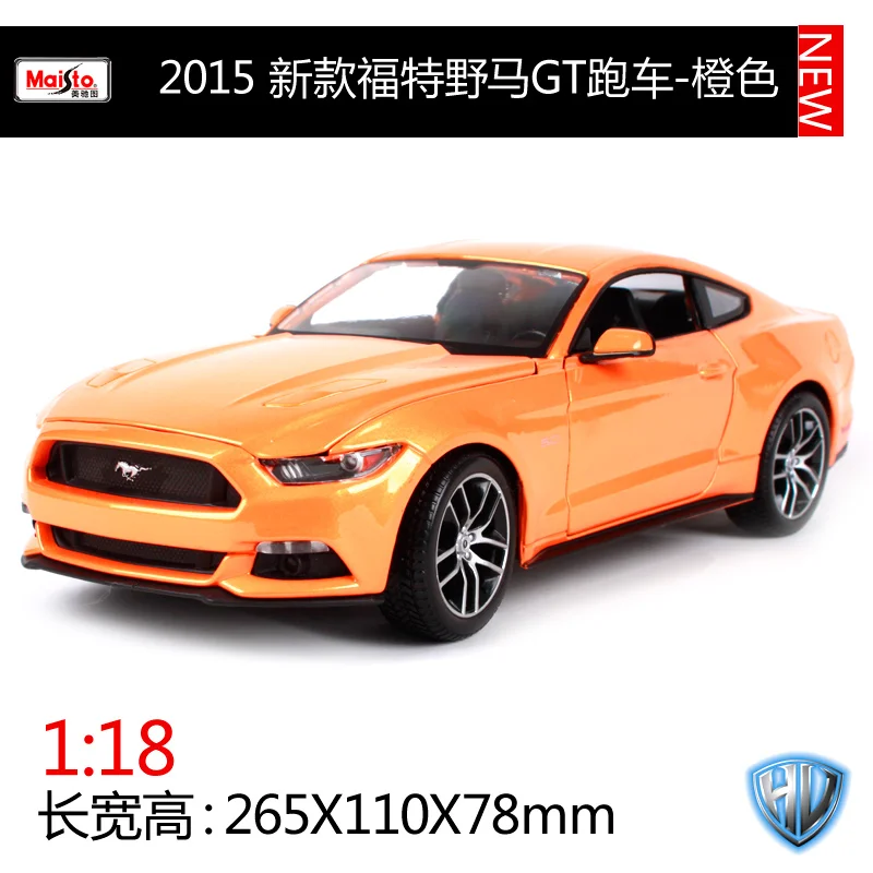 Maisto 1:18 ford mustang gt красный желтый синий черный автомобиль литой под давлением охлаждающий автомобиль Игрушечная модель для мужчин коллекционные модели автомобилей 31197 - Цвет: 31197