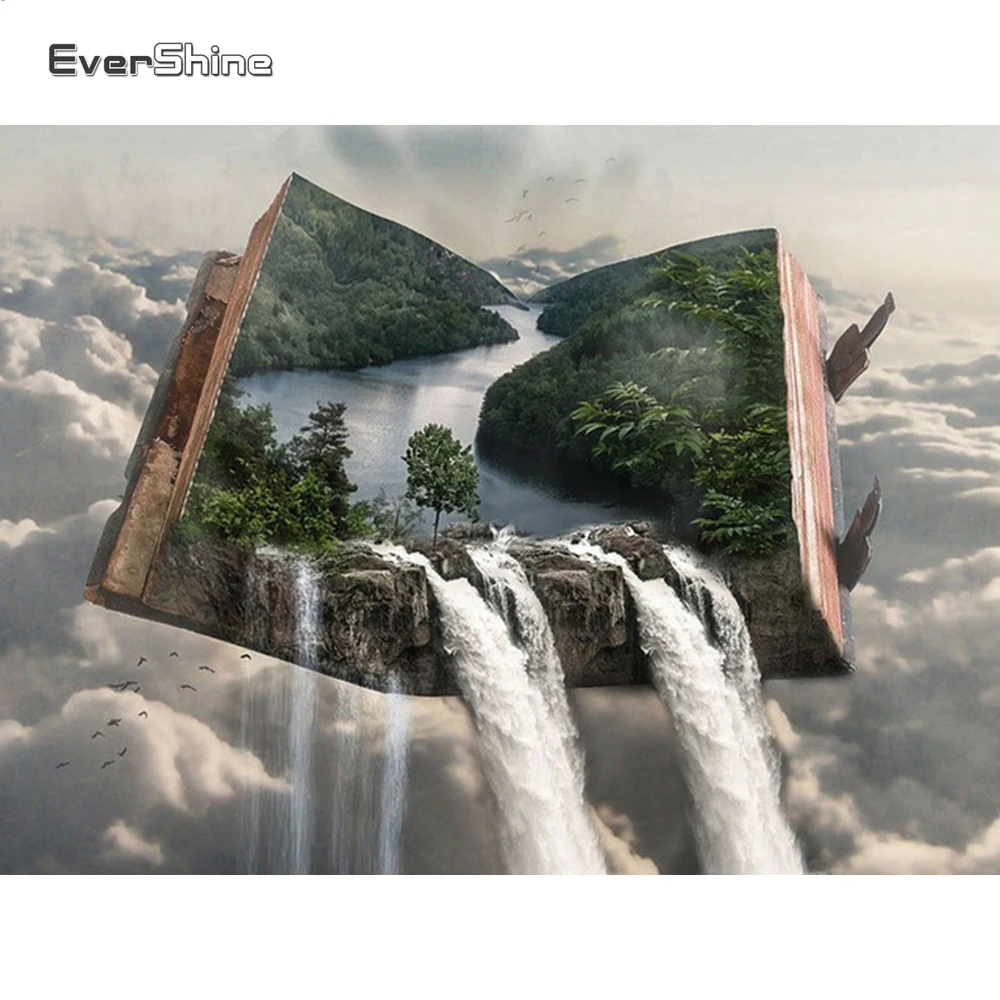 Evershine алмазная живопись книги Бриллиантовая мозаика пейзаж набор крестиков