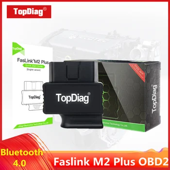 

TopDaig Fastlink M2 OBD2 Scanner Bluetooth Car Fault Diagnostic Instrument Code Reader ECU Coding For Android&IOS Systems