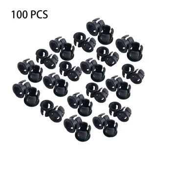 

100pcs Fireproof Holder Panel Light Base Display Plastic Home Stand Led Professional Adapter Replacement Black Connector 5mm
