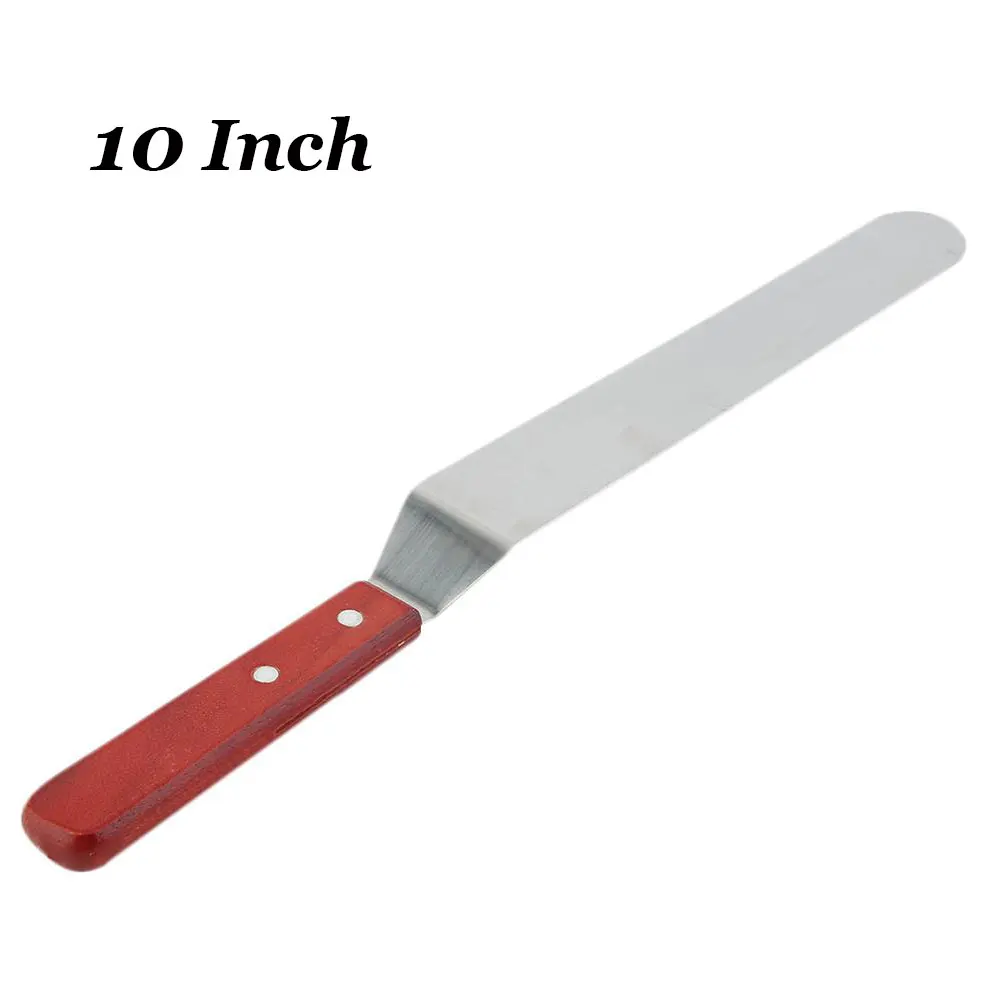 10inch 6/8/10 дюймов Масло Нож для кремового торта Нержавеющая сталь нож-Лопатка для выпечки Кондитерские инструменты для украшения Кухня нож для рубки теста - Цвет: 10inch