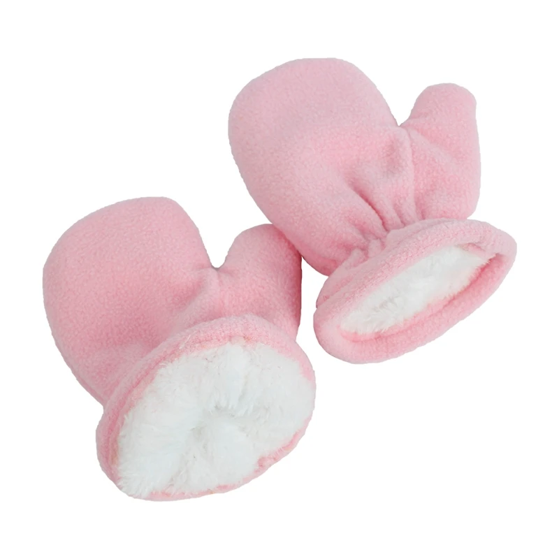 Baby Boys Girls Gloves Winter Plush Velvet Warm Mittens Children Kids Lined Fleece Thicken Gloves Baby Anti Scratching