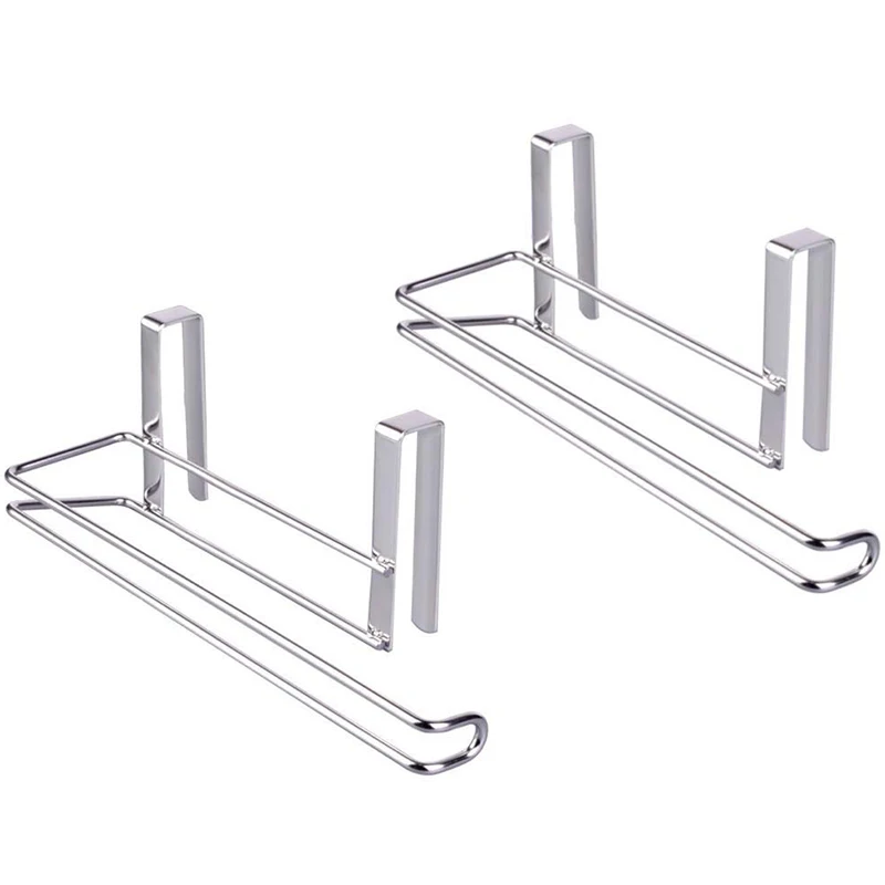 

Paper Towel Holder, Hanging Paper Towel Holder Under Cabinet Paper Towel Rack Hanger over the Door Kitchen Roll Holder, Stainles
