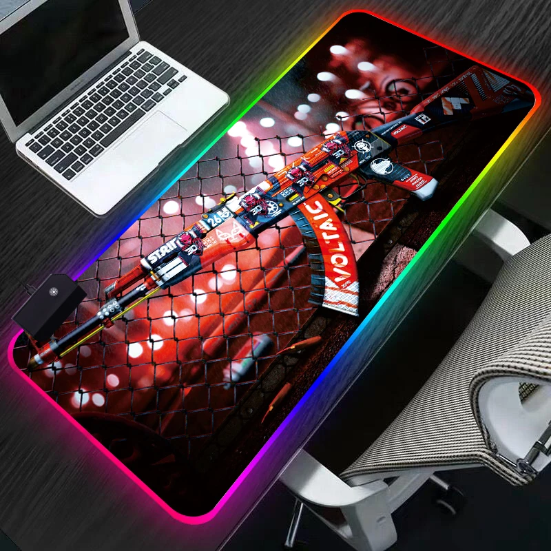 80x30cm CS GO Gaming Mouse Pad RGB LED XL Large Computer Mousepad Gamer