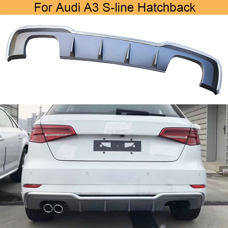Диффузор для заднего бампера Audi A3 S-line Hatchback 2 двери 2017 - 2019 | Автомобили и мотоциклы