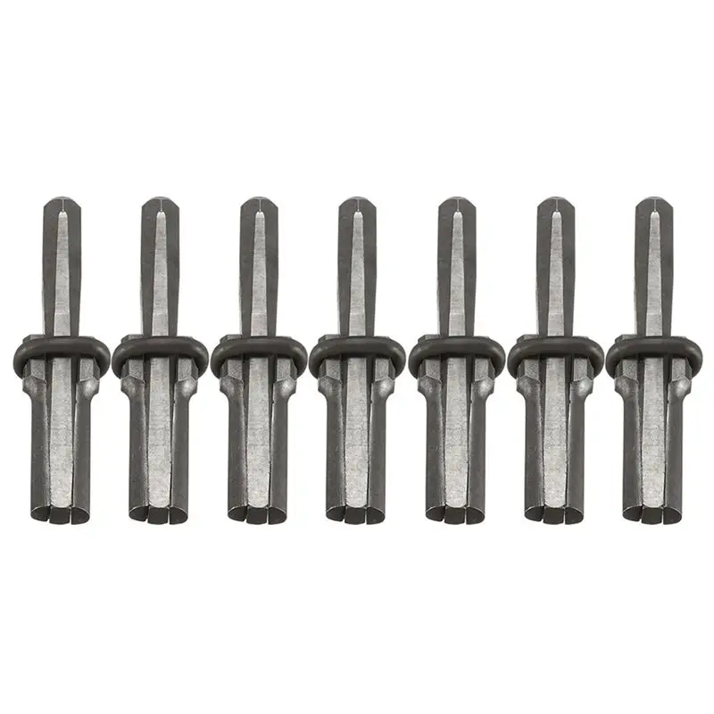 

Promotion--7 Set New Stone Splitter 9/16in Metal Plug Wedges and Feathers Shims Concrete Rock Splitters Hand Tool