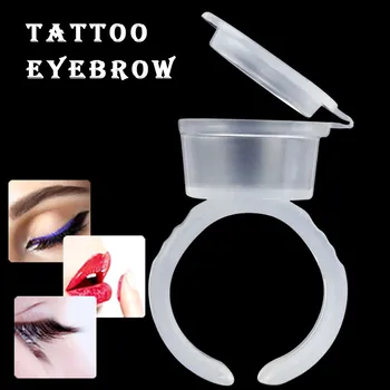

Tattoo Tattoo Ring Color Cup Capacity Cup 50pcs Flip Tattoo Eyebrow Color Cup WS0133