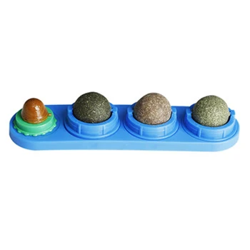 

Rotation Cat Catnip Ball Set Rotating Healthy Cat Snacks Teeth Cleaning Toys FPing