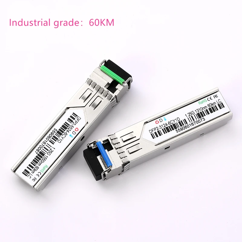 LC SFP волоконно-оптический модуль промышленного класса-40~+ 80 по Цельсию 1.25G20/40/60/80/100 км 1310/1490/1550nm Совместимый оптический модуль