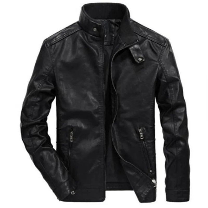 Мужские кожаные куртки мужские chaqueta cuero hombre Базовая куртка-бомбер lederjacke herren винтажная деловая брендовая одежда военные ретро пальто - Цвет: 2