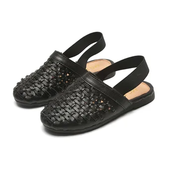 

Skoex 2020 New Kids Flat Shoes Fashion Weave Breathable Girls Princess Shoes Soft Bottom Ballerina Slip-on Children Casual Shoe