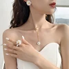 2022 Jewelry sets For Women New Korean Elf Small Daisy Asymmetric Tassel Flower Stud Earrings Necklace Jewelry female 2022 Set ► Photo 2/6