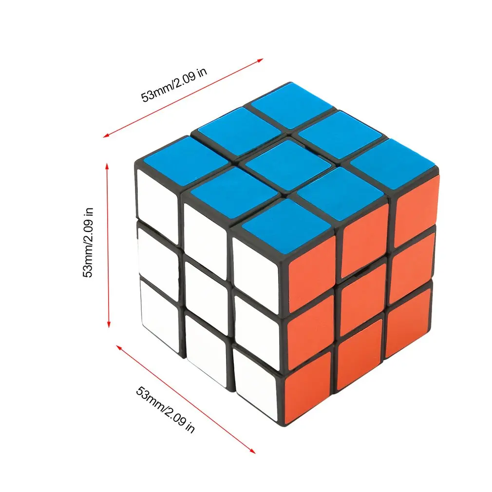 Горячая 53 мм Классический Магический кубик 3х3х3, ПВХ Стикеры блок Скорость Профессиональный разноцветный волшебный куб, обучающая и образовательная головоломка, куб, игрушка