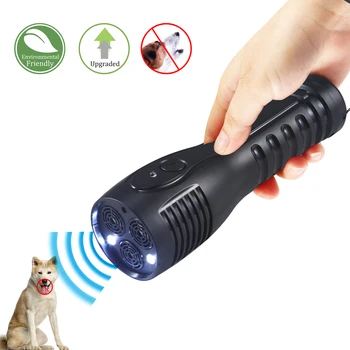 

3 in 1 Anti Barking Stop-Barking Ultrasonic Dog Repeller Falshlight Outdoor Bark Pet Trainer ABS Professional Repellents Tool