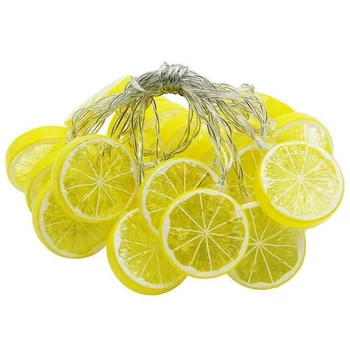 

Fruit Lemon Slice String Lights LED Flashing String Battery Powered Indoor Outdoor Lighting Lamp
