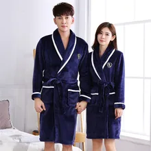 Фланелевый зимний халат для влюбленных, утолщенный, Повседневный, кимоно, халат, сексуальная пара, коралловый флис, домашний халат, домашний халат, халат, одежда для сна