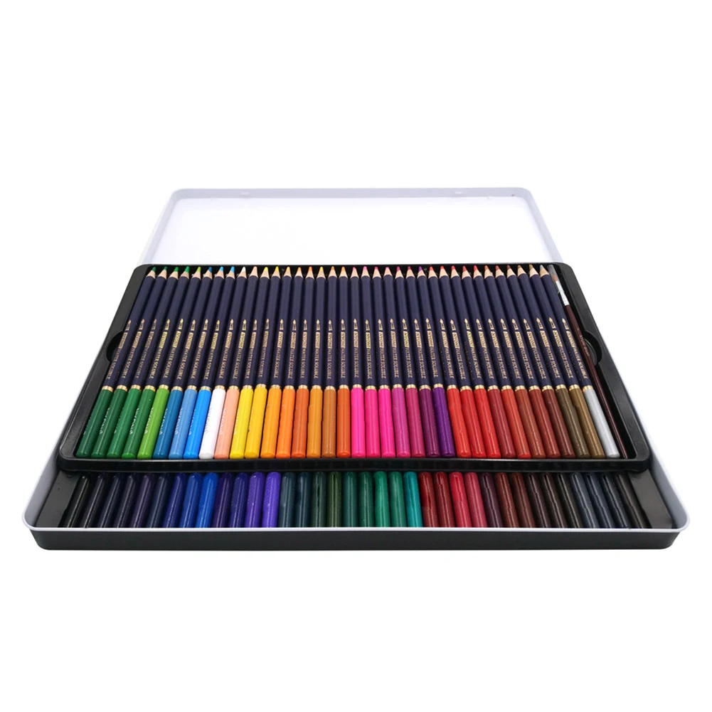 

72 Colors Wood Colored Pencils Artist Painting Oil Color Pencil For School Drawing Sketch Art Supplies Iron Box Packaging