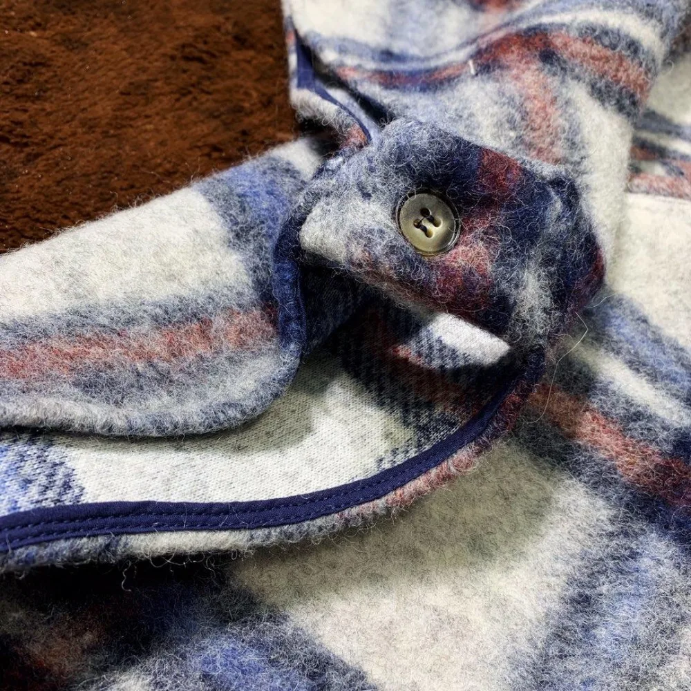 2019FW winner Новая женская Клетчатая Шерстяная Куртка-пальто Женский Свободный плащ верхняя одежда 3 цвета gdnz 9,22