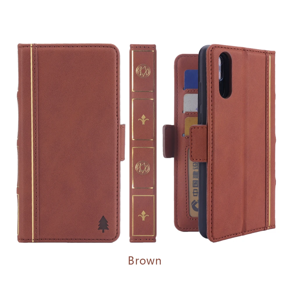 Роскошный кожаный чехол-книжка s для iPhone 8, 7, 6, 6s Plus, чехол-книжка с подставкой и бумажником для samsung Galaxy S9, S8 Plus, чехол для телефона - Цвет: Brown