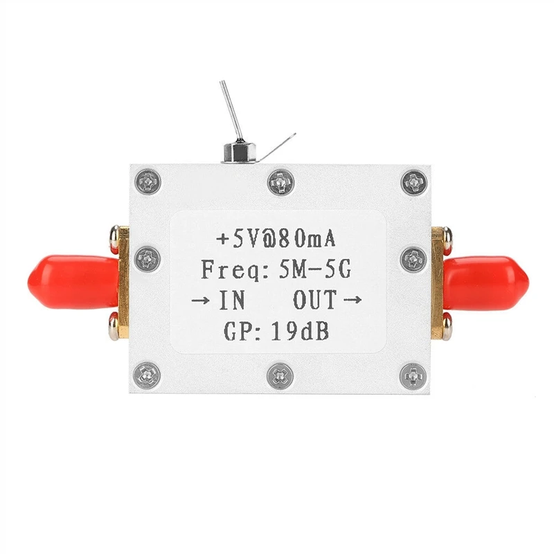 

5M-5GHz Wideband RF Signal Amplifier Broadband Module 19DBm At 2GHz Low Noise Receiver Amplification