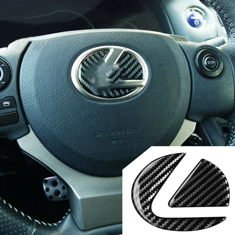 For Lexus Is F Sport Gs Es Rx Nx Carbon Fiber Steering Wheel Emblem