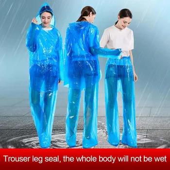 

Protective Suit Disposable Raincoat Set Dustproof Waterproof Raincoat Blue Coverall For Men Women Hiking Fishing Anti-fog Tops