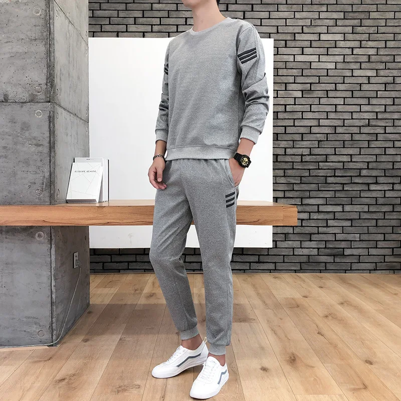 Men's Set Jogging Homme Workout Fitness Tracksuit Men Long Sleeves Sweatshirts Sporting Suit Pant Set Men Trainingspak Mannen