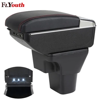 

Armrest Box For Hyundai Accent 2006-2011 USB Charging LED Light Car Arm Rest Rotatable Centre Console Storage Box Car-Styling