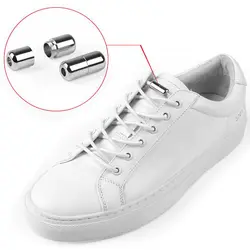 1 пара, новые эластичные шнурки с металлическим замком, без галстука, обувь для взрослых