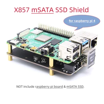 

Raspberry Pi 4B X857 V1.2 MSATA SSD Storage Expansion Board NAS Ideal Storage Solution