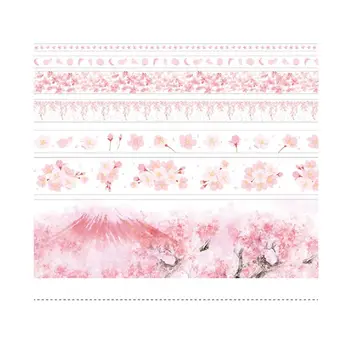 

7Pcs Romantic Sakura Ocean Star Washi Tape Adhesive Tape DIY Scrapbooking Sticker Label Masking Tapes