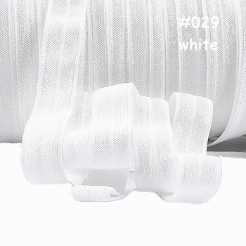 

(100 Yards/roll) Spandex material 5/8" white color fold over elastic ribbon