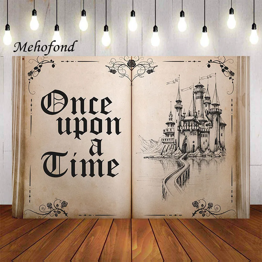 Photography Background Fairy Tale Book Castle Princess Wedding Birthday Decor Backdrop for Photo Studio