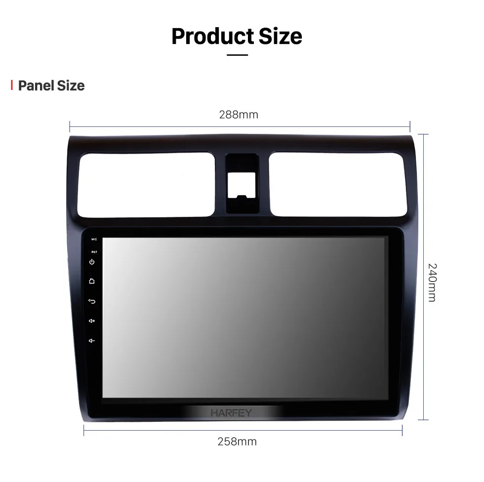 Flash Deal Harfey Android 8.1/9.0 2Din 10.1" Car Radio For 2005-2007 2008 2009 2010 Suzuki Swift GPS Mutimedia Player Head Unit Wifi Audio 15